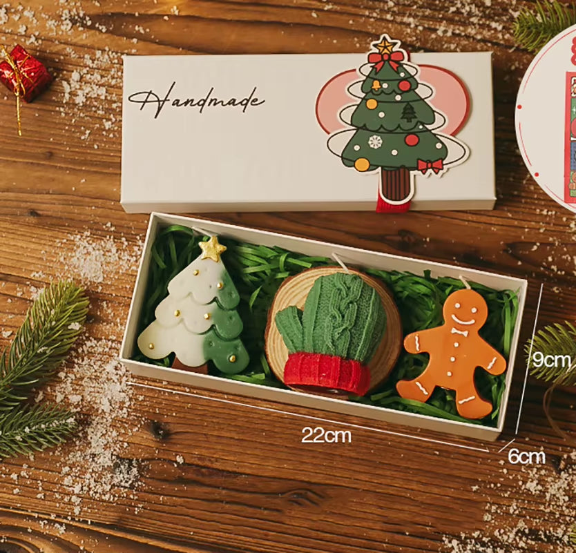 Holiday Aroma Candle Romantic Christmas Candle Gift Set Decorative Christmas Candle Handmade for Gifting Dining Room Living Room
