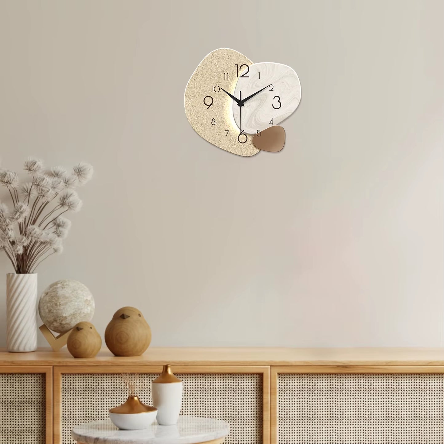 Modern Simple Wall Clock, Silent Quartz Clock, Bedroom Clock Living Room Sofa Background Decoration Wall Clock, No Battery