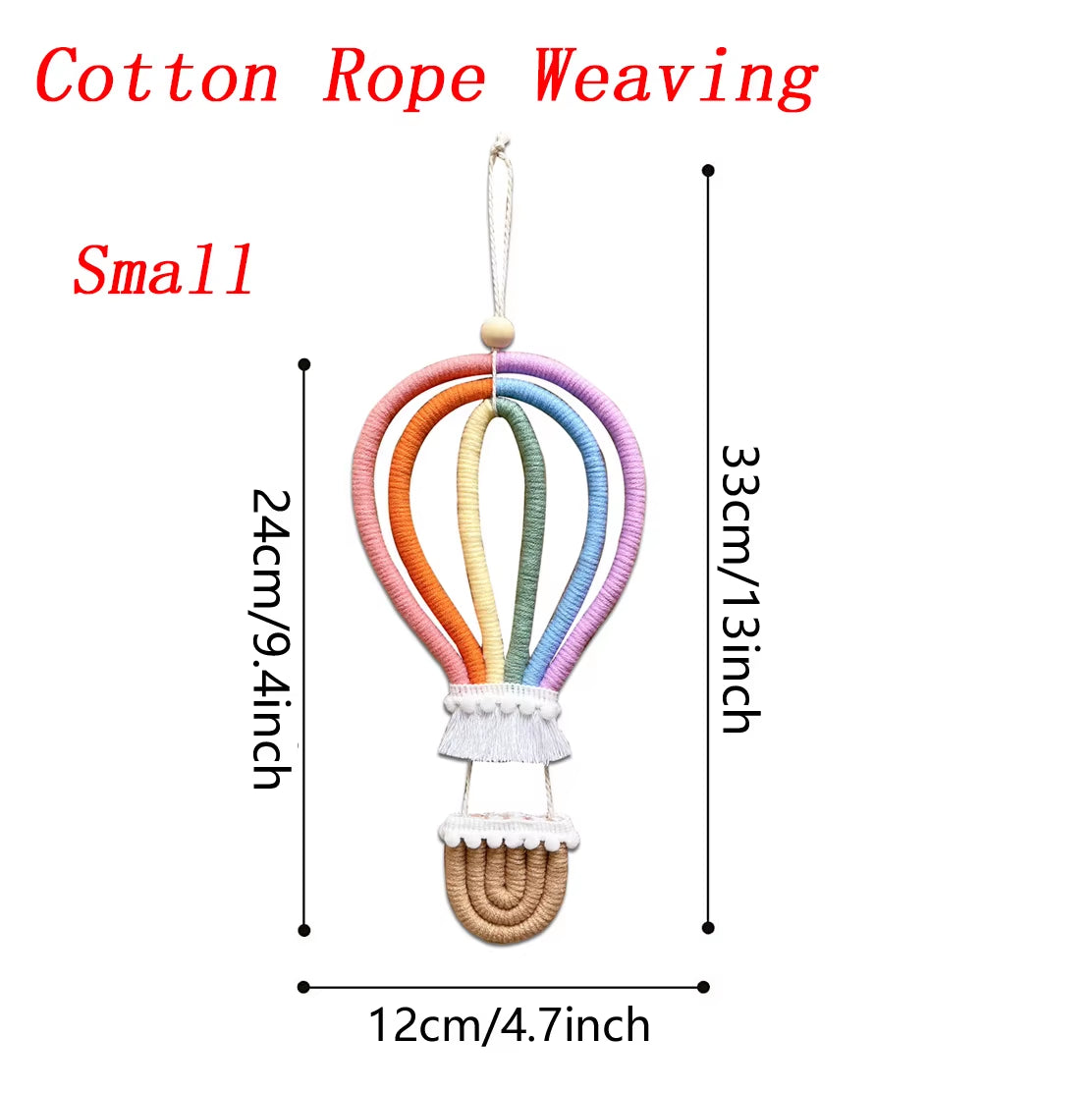 Handmade Rattan Woven Hot Air Balloon Kids Room Decoration Photography Props Nordic Wall Hanging Ornaments Rattan Woven Pendant
