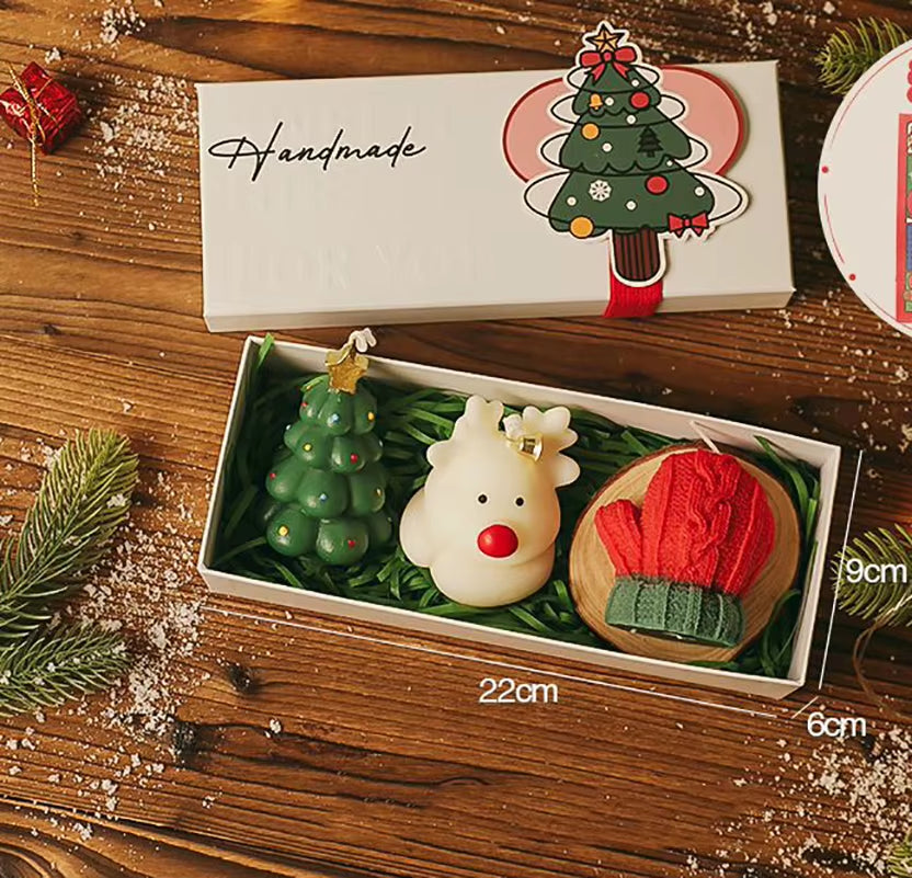 Holiday Aroma Candle Romantic Christmas Candle Gift Set Decorative Christmas Candle Handmade for Gifting Dining Room Living Room