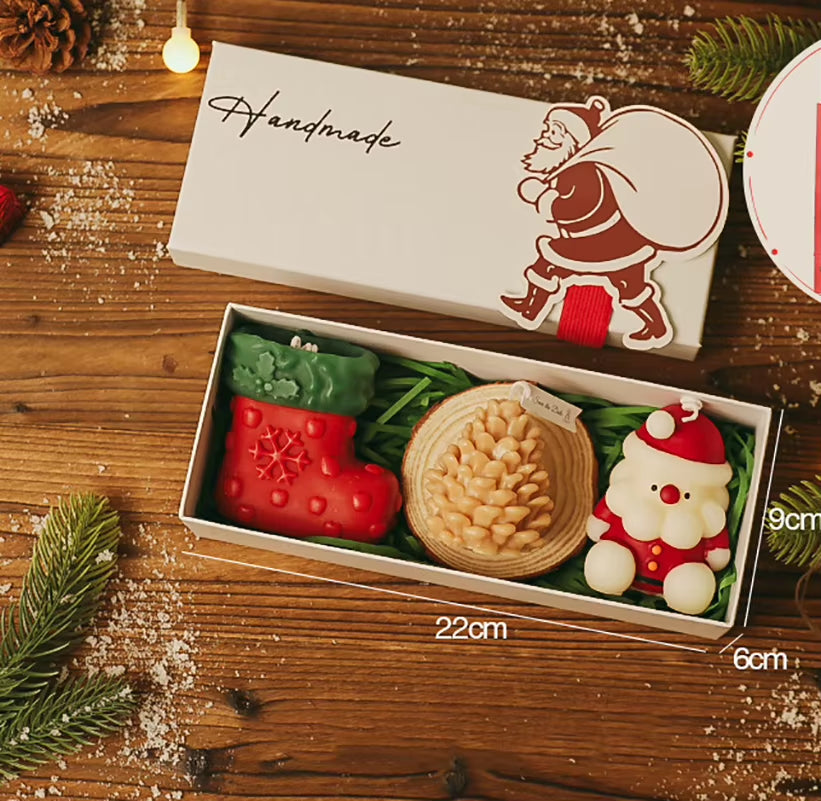 Holiday Aroma Candle Romantic Christmas Candle Gift Set Decorative Christmas Candle Handmade for Gifting Dining Room Living Room