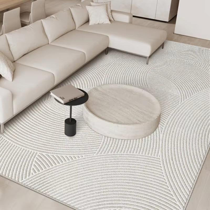 French Cream Washable Home Carpet Light Luxury Large Area Living Room Decorative Carpets Thickened Antifouling No Slip Rug 러그