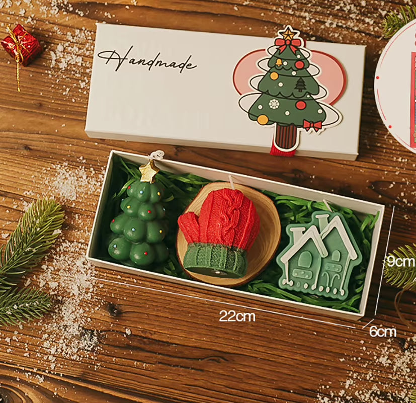 Holiday Aroma Candle Romantic Christmas Candle Gift Set Decorative Christmas Candle Handmade for Gifting Dining Room Living Room