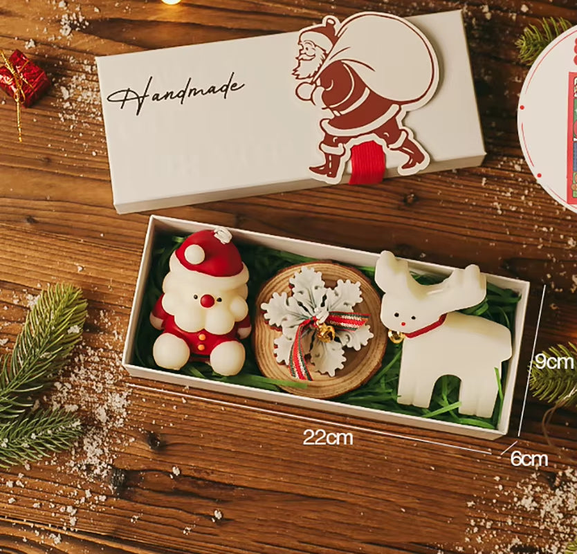 Holiday Aroma Candle Romantic Christmas Candle Gift Set Decorative Christmas Candle Handmade for Gifting Dining Room Living Room
