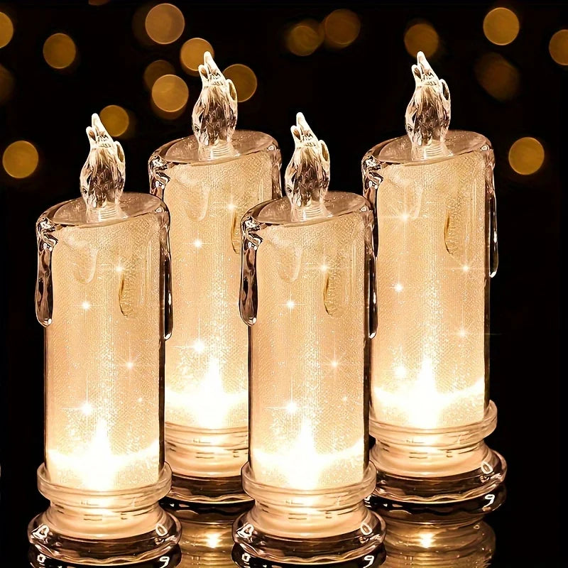 2/3 LED Flameless Candle,Battery Included,Perfect for Family Gatherings Candlelight Dinner Valentine Day Wedding Christmas Gifts