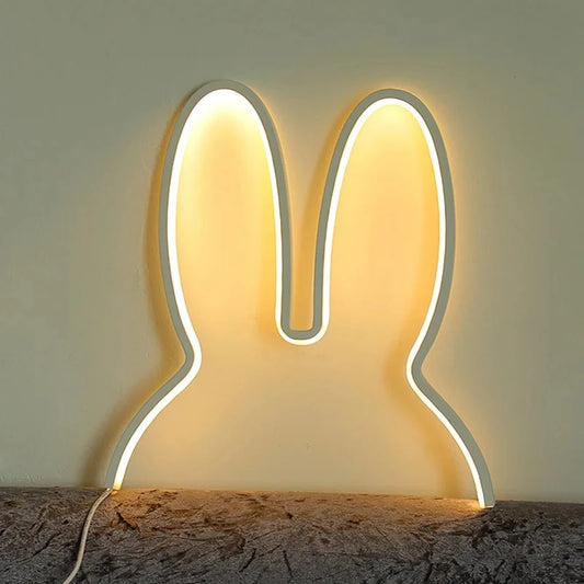 Rabbit Led Night Light Modern USB Desk Lamp for Children'S Kid Room Light Christmas Gift 5W Cute Night Lamp Home Deco Luminaire