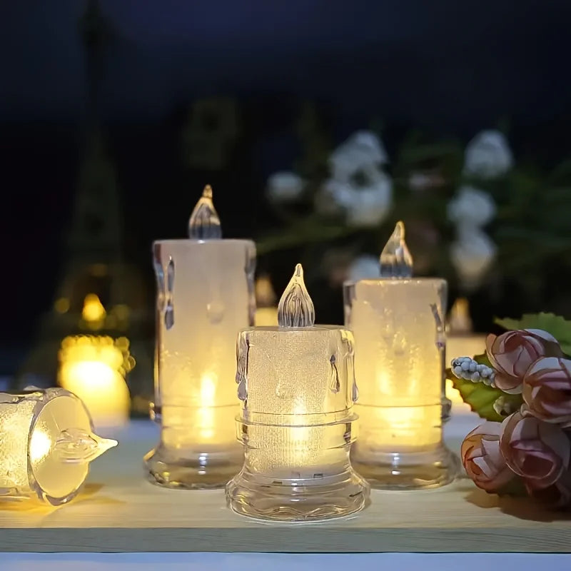 2/3 LED Flameless Candle,Battery Included,Perfect for Family Gatherings Candlelight Dinner Valentine Day Wedding Christmas Gifts
