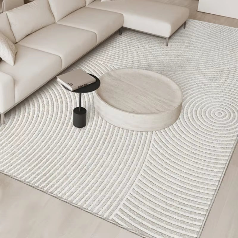 French Cream Washable Home Carpet Light Luxury Large Area Living Room Decorative Carpets Thickened Antifouling No Slip Rug 러그
