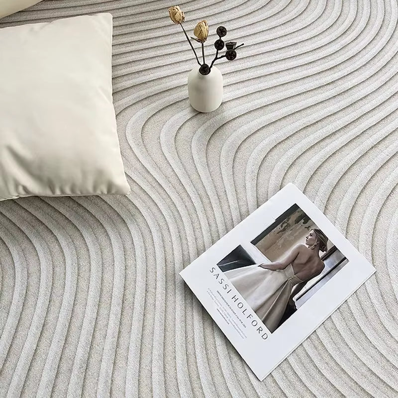 French Cream Washable Home Carpet Light Luxury Large Area Living Room Decorative Carpets Thickened Antifouling No Slip Rug 러그