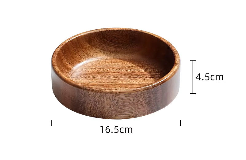 Acacia Wood Dried Fruit Plate High-Grade Wooden Fruit Plate Snacks Home Refreshment Tray Nut Box Organizer