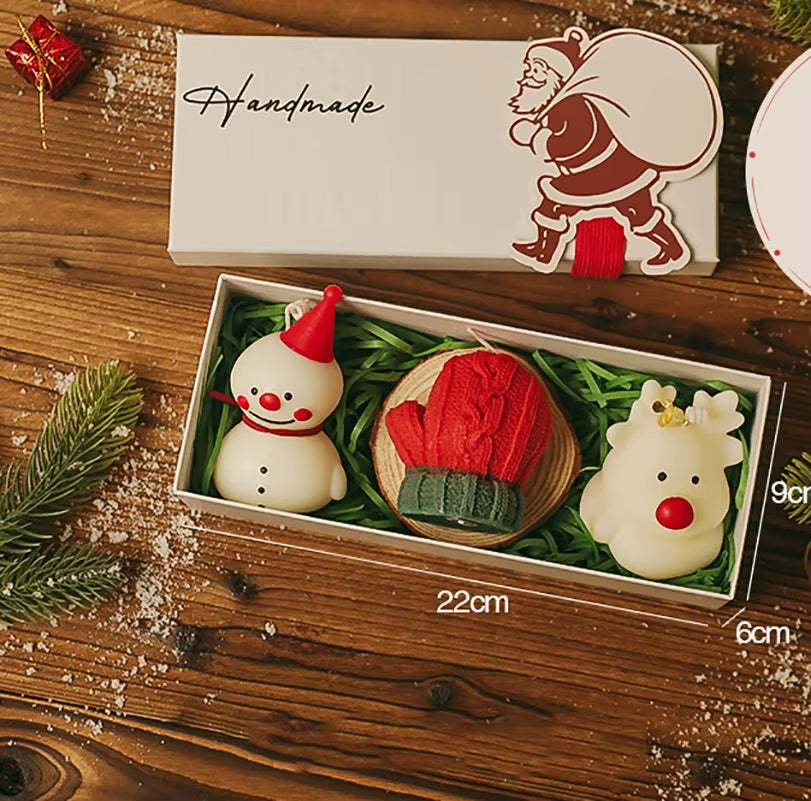 Holiday Aroma Candle Romantic Christmas Candle Gift Set Decorative Christmas Candle Handmade for Gifting Dining Room Living Room