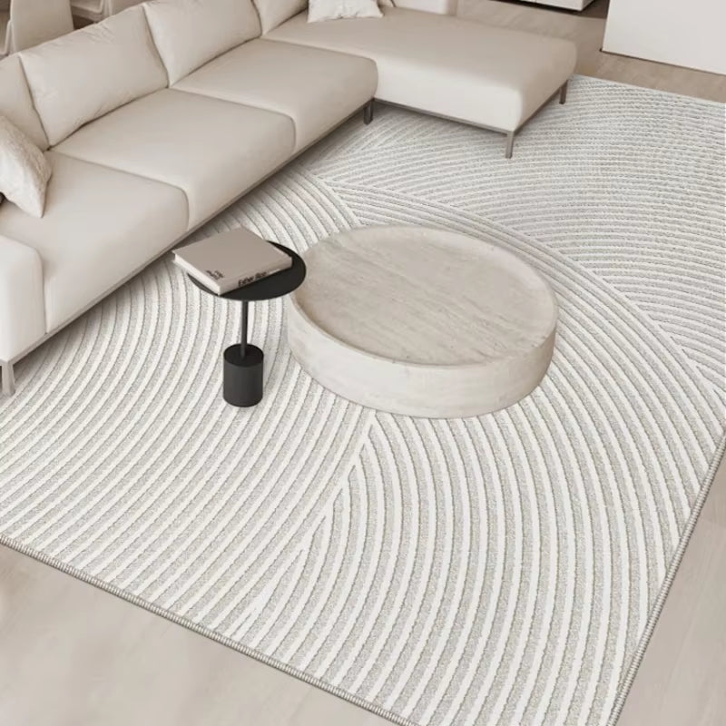 French Cream Washable Home Carpet Light Luxury Large Area Living Room Decorative Carpets Thickened Antifouling No Slip Rug 러그
