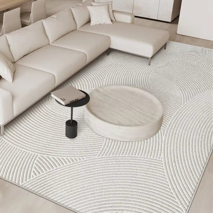 French Cream Washable Home Carpet Light Luxury Large Area Living Room Decorative Carpets Thickened Antifouling No Slip Rug 러그