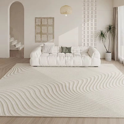 French Cream Washable Home Carpet Light Luxury Large Area Living Room Decorative Carpets Thickened Antifouling No Slip Rug 러그