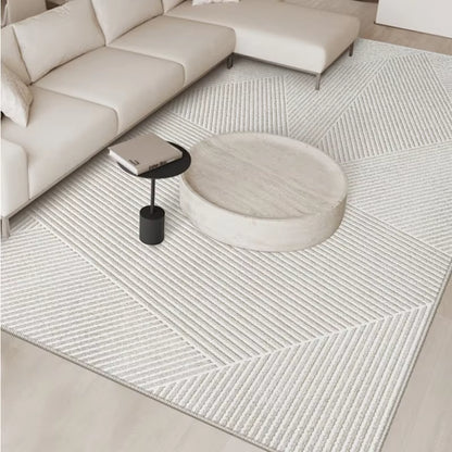 French Cream Washable Home Carpet Light Luxury Large Area Living Room Decorative Carpets Thickened Antifouling No Slip Rug 러그
