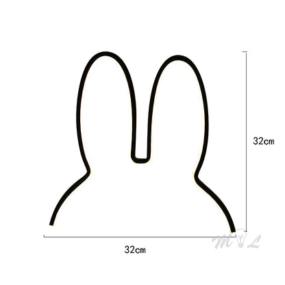 Rabbit Led Night Light Modern USB Desk Lamp for Children'S Kid Room Light Christmas Gift 5W Cute Night Lamp Home Deco Luminaire