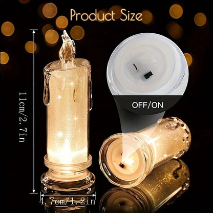 2/3 LED Flameless Candle,Battery Included,Perfect for Family Gatherings Candlelight Dinner Valentine Day Wedding Christmas Gifts