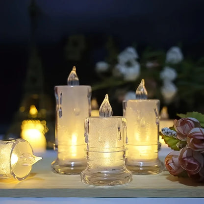 2/3 LED Flameless Candle,Battery Included,Perfect for Family Gatherings Candlelight Dinner Valentine Day Wedding Christmas Gifts