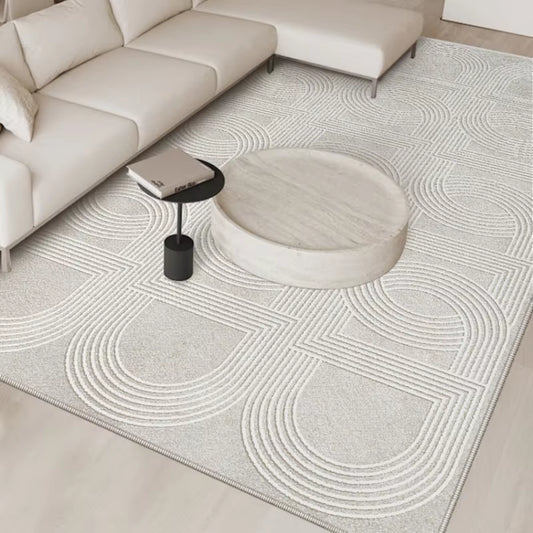 French Cream Washable Home Carpet Light Luxury Large Area Living Room Decorative Carpets Thickened Antifouling No Slip Rug 러그