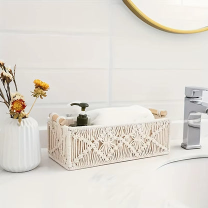 Hand Woven Storage Basket, Grid Designed Desktop Sorting Basket, Miscellaneous Storage Basket, Dirty Clothes Basket
